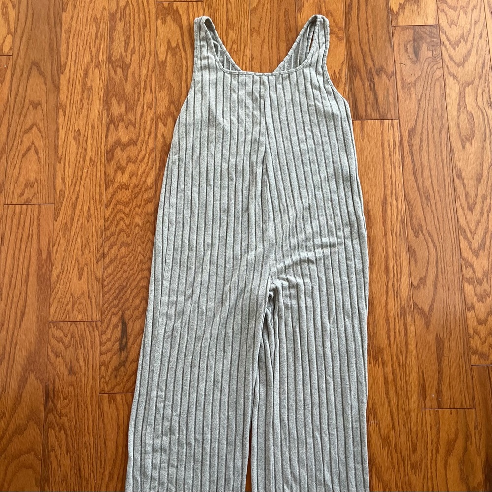 SHEIN Gray Ribbed Sleeveless jumpsuit XL extra large - Picture 9 of 10